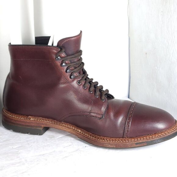 Alden Men's US 11,5B/D Brown Chromexel Leather LaceUp Cap Toe Ankle Jumper Boots - Picture 7 of 16